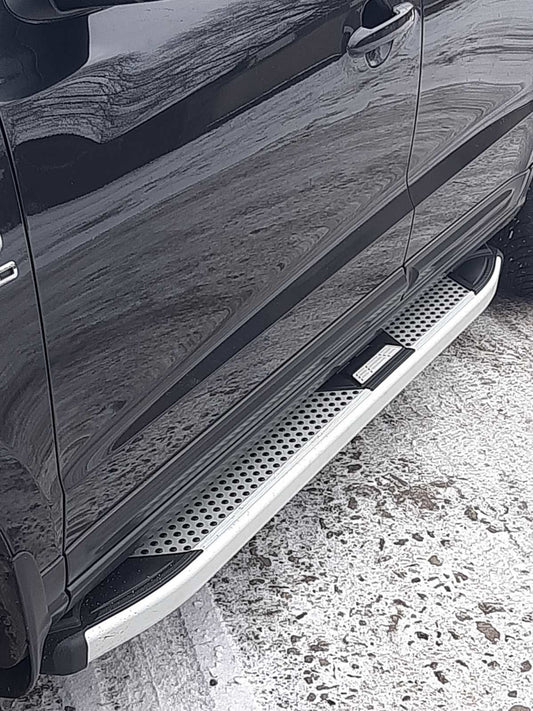 Side Steps Mevsim Grey (2 pcs, Aluminum) for Hyundai Santa Fe 2 2006-2012 - image 1