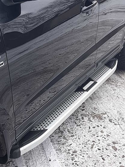 Side Steps Mevsim Grey (2 pcs, Aluminum) for Hyundai Santa Fe 2 2006-2012 - image 1