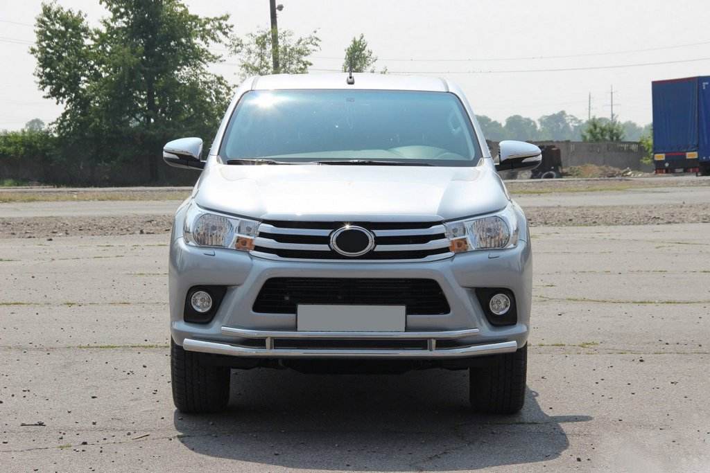 Front protection ST018 (stainless) for Toyota Hilux 2015↗ - Reelken Auto