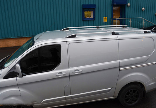 Roof rails OmsaLine Sport (2 pieces, gray) for Ford Custom 2013-2022 - image 1