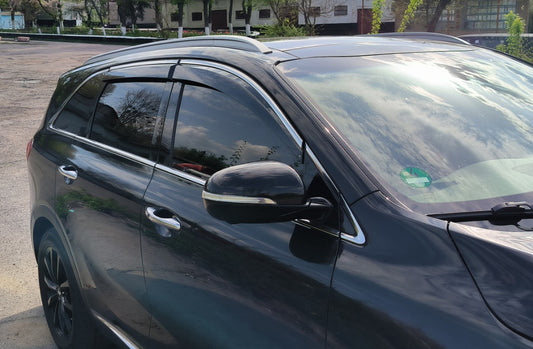 Window Deflectors with Chrome Trim Niken Luxury (4 pcs) for Kia Sorento III UM 2014-2020 - image 1