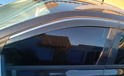 Window Deflectors with Chrome Trim Niken Luxury (SW, 4 pcs) for Skoda Octavia III A7 2013-2019 - image 4