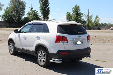 Rear Double Corner Bars AK003-Double (Stainless Steel) for Kia Sorento II XM 2009-2014 - image 3