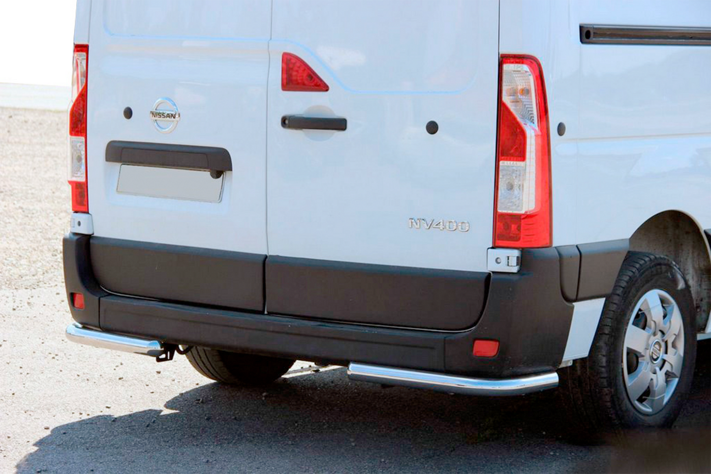 Rear Corner Bars AK003 (2 pcs, stainless steel) for Nissan NV400 2010-2024 - image 1