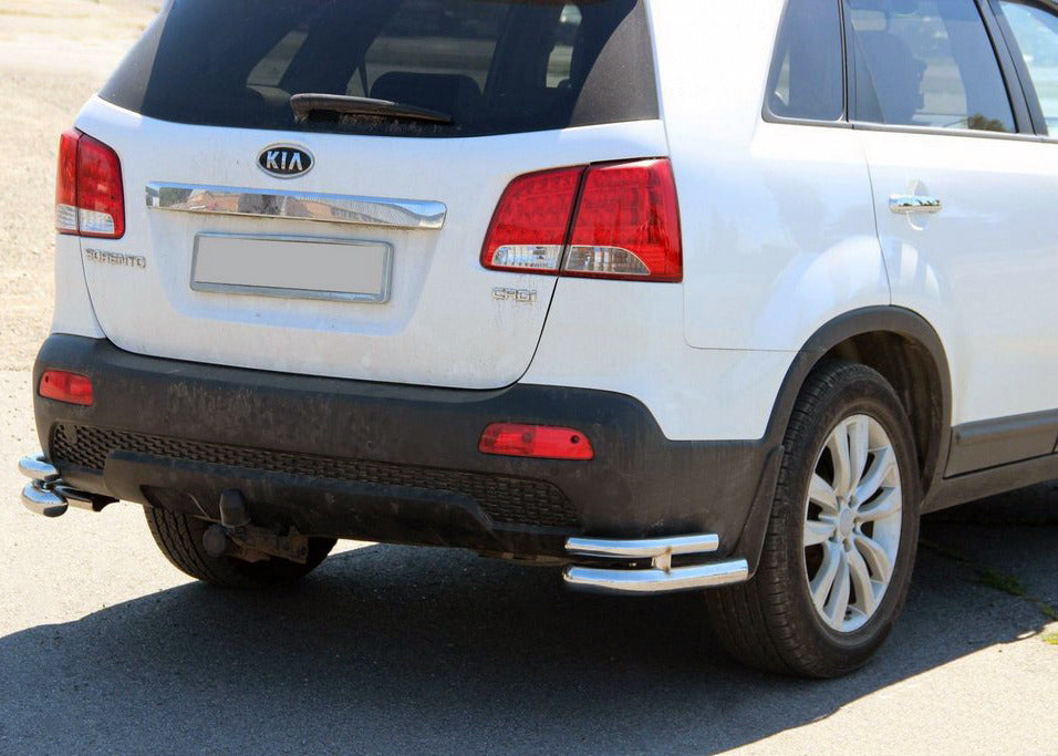 Rear Double Corner Bars AK003-Double (Stainless Steel) for Kia Sorento II XM 2009-2014 - image 1