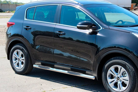 Side Bars BB002 (2 pcs, stainless steel) for Kia Sportage 2015-2021 - image 1