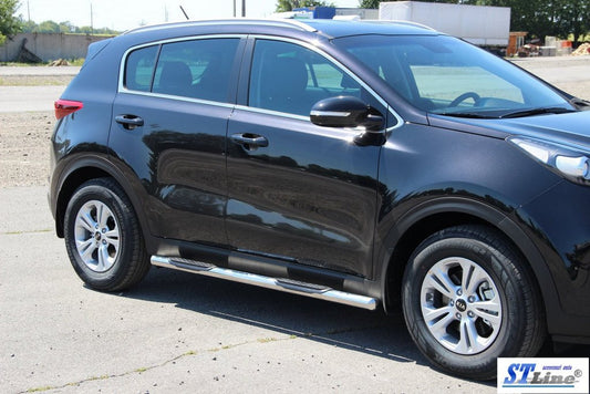 Side Bars BB002 (2 pcs, stainless steel) for Kia Sportage 2015-2021 - image 2