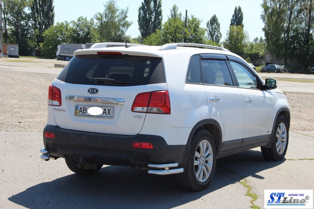Rear Double Corner Bars AK003-Double (Stainless Steel) for Kia Sorento II XM 2009-2014 - image 4