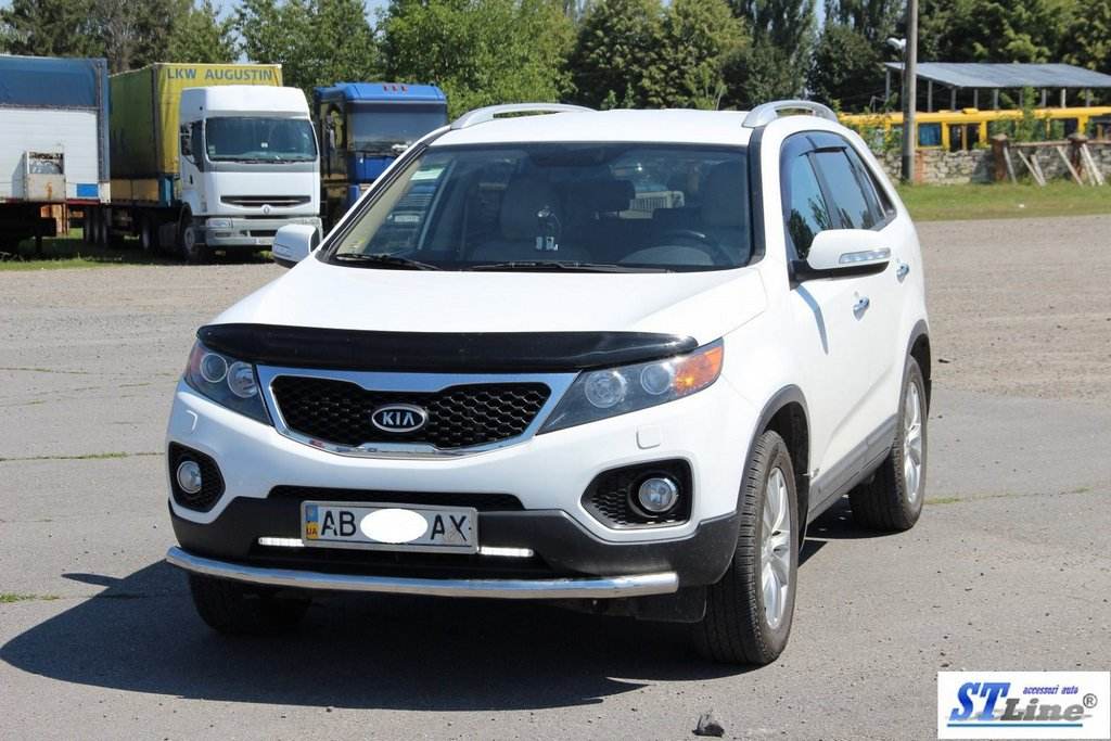 Front protection ST008 (2010-2013, stainless steel.) for Kia Sorento II XM 2009-2014 - Reelken Auto