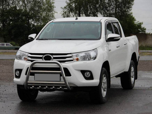 Front protection QT008 (stainless) for Toyota Hilux 2015↗ - Reelken Auto
