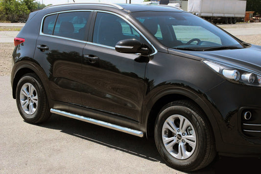 Side Bars BB001 (2 pcs, stainless steel) for Kia Sportage 2015-2021 - image 1