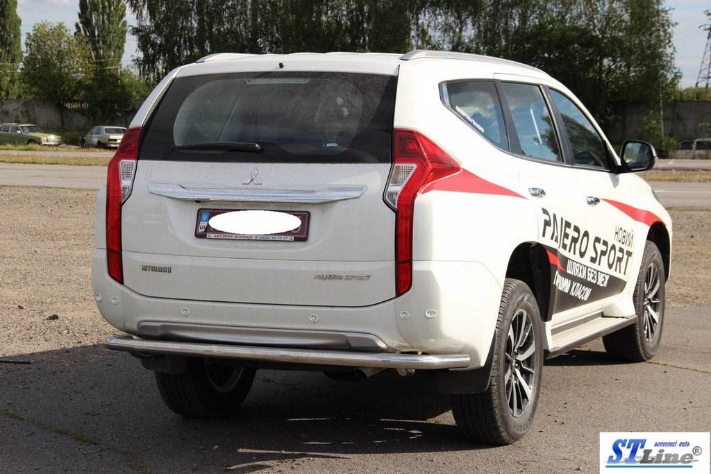 Back protection AK005 (stainless) for Mitsubishi Pajero Sport 2015↗ - Reelken Auto