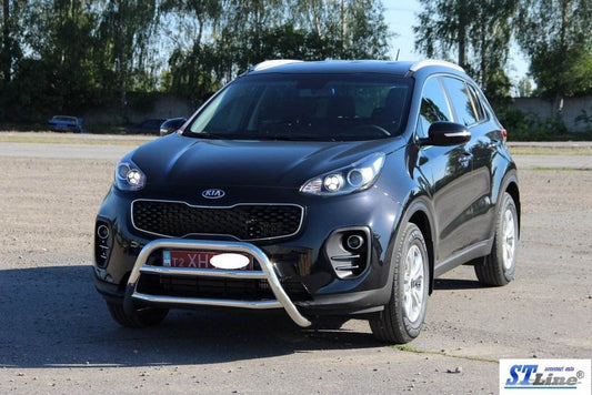 The WT023 bumper guard (stainless) for Kia Sportage 2015-2021 - Reelken Auto