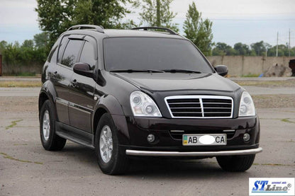 Front protection ST008 (stainless) for SsangYong Rexton I 2001-2017 - Reelken Auto