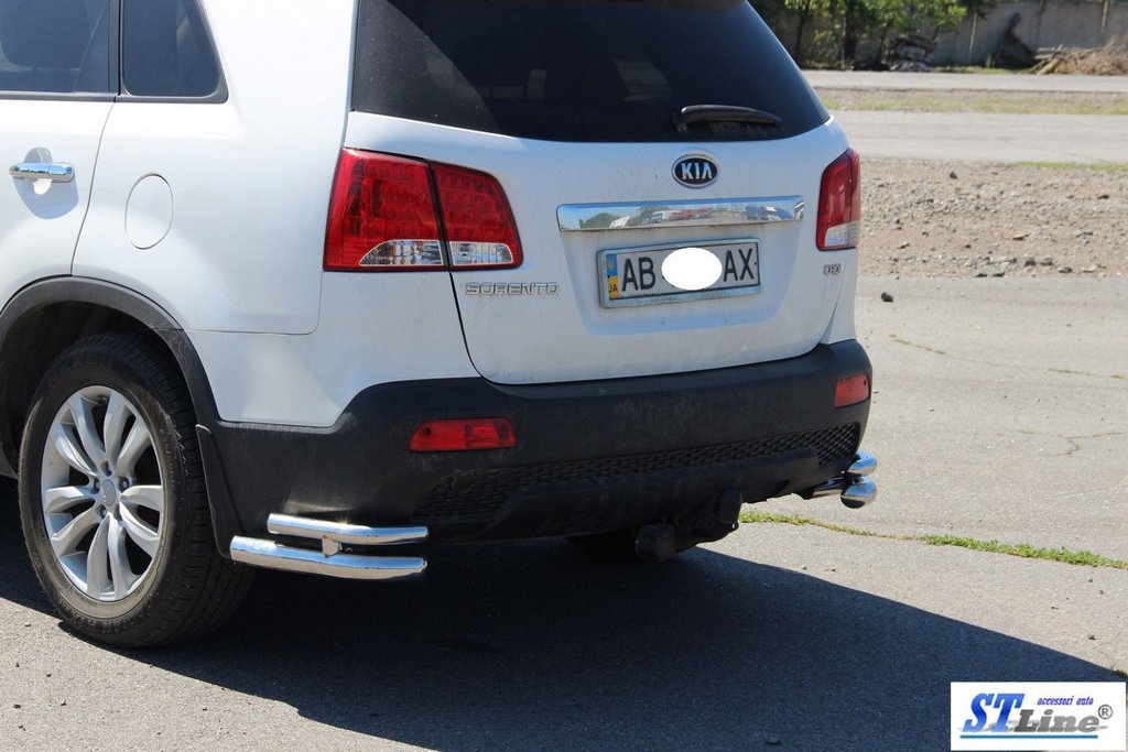 Rear Double Corner Bars AK003-Double (Stainless Steel) for Kia Sorento II XM 2009-2014 - image 5