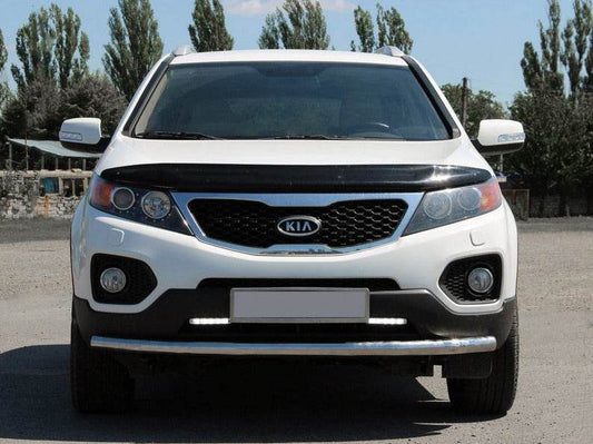 Front protection ST008 (2010-2013, stainless steel.) for Kia Sorento II XM 2009-2014 - Reelken Auto