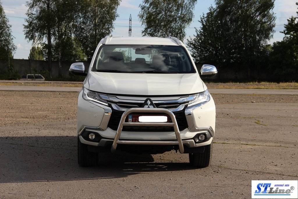 The WT022 bumper guard (stainless) for Mitsubishi Pajero Sport 2015↗ - Reelken Auto