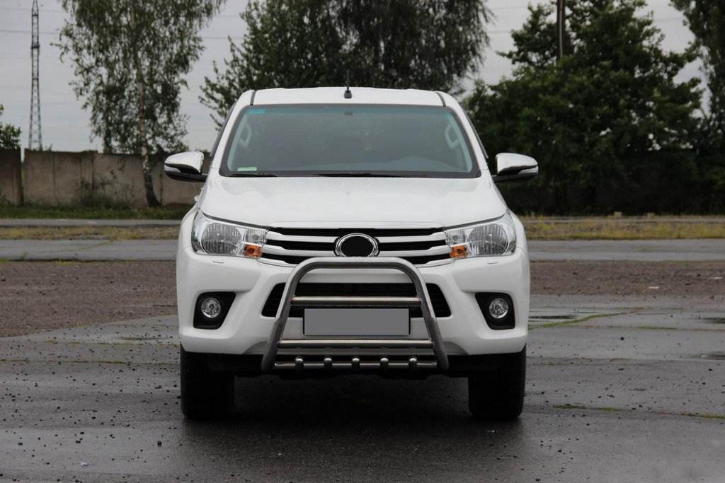 Front protection QT008 (stainless) for Toyota Hilux 2015↗ - Reelken Auto