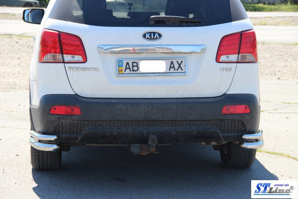Rear Double Corner Bars AK003-Double (Stainless Steel) for Kia Sorento II XM 2009-2014 - image 6