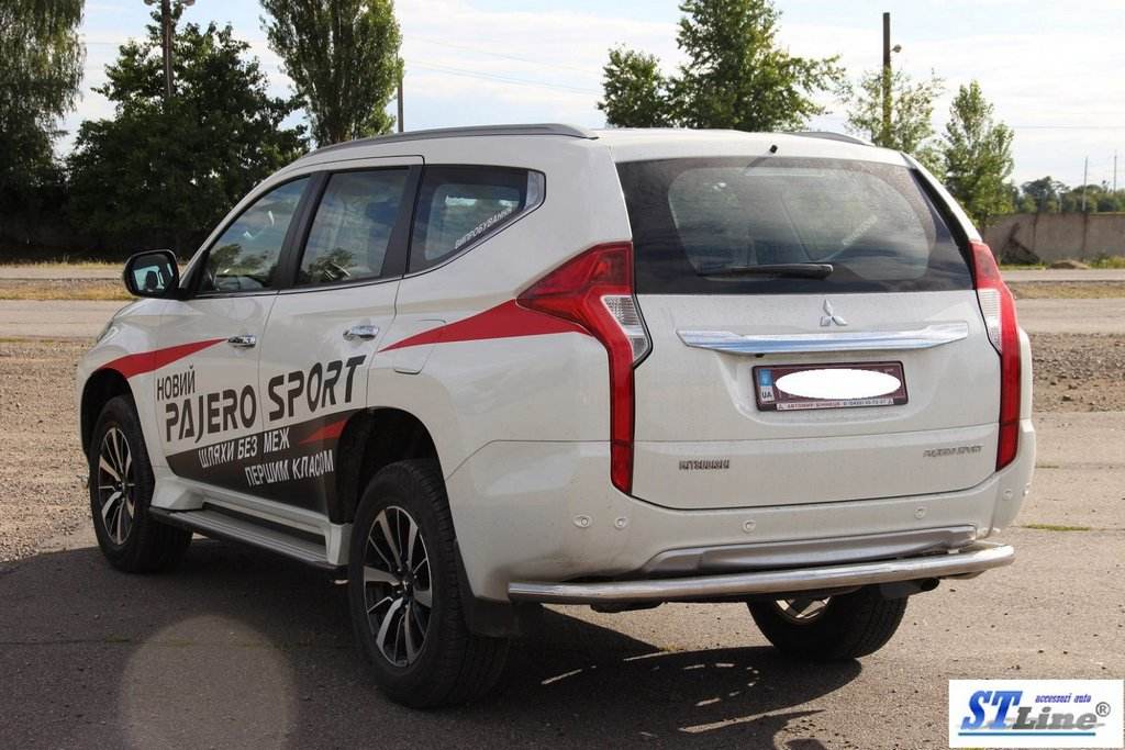 Back protection AK005 (stainless) for Mitsubishi Pajero Sport 2015↗ - Reelken Auto