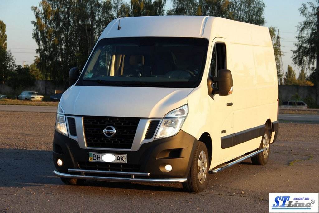 Front protection ST016 (stainless) for Opel Movano 2010-2021 - Reelken Auto