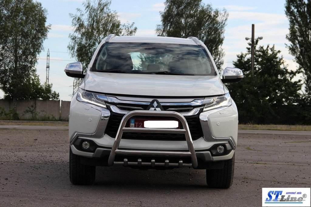 Kengurâtnik WT008 (stainless) for Mitsubishi Pajero Sport 2015↗ - Reelken Auto