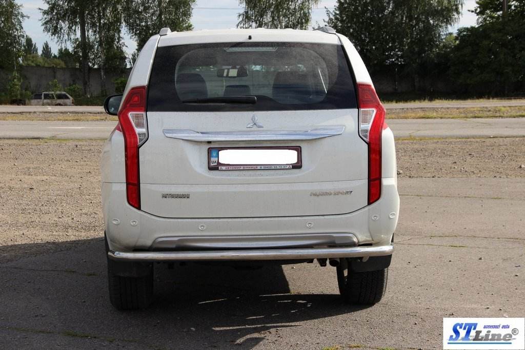 Back protection AK005 (stainless) for Mitsubishi Pajero Sport 2015↗ - Reelken Auto