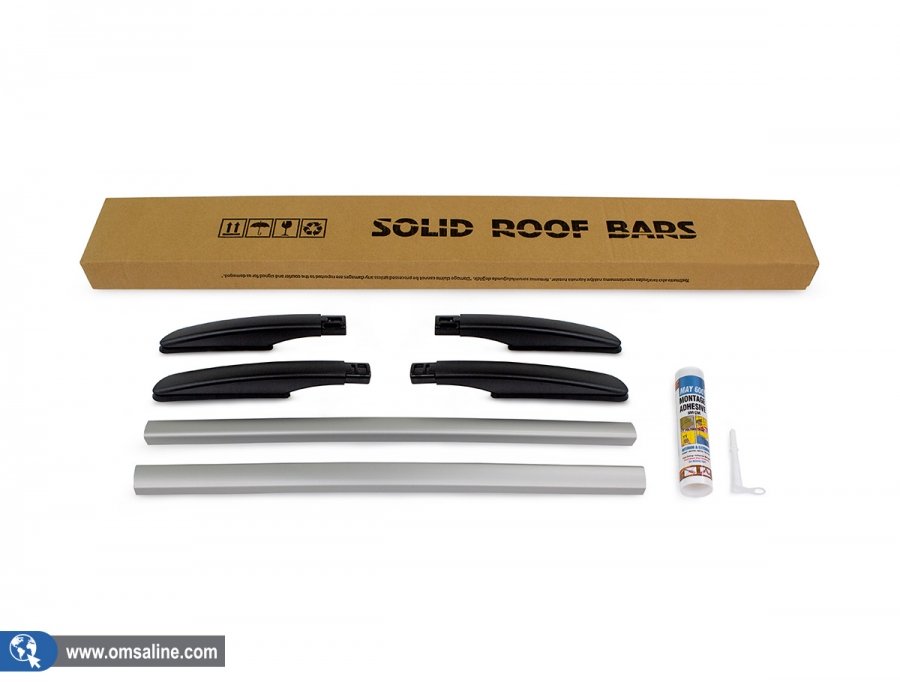 Roof Rails OmsaLine Solid (2 pcs, grey) for Toyota Auris 2012-2018 - image 2
