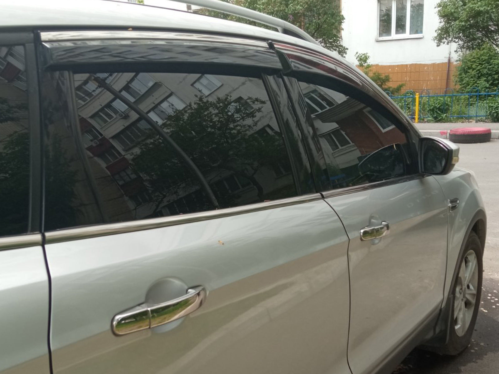 Window Deflectors with Chrome Trim Niken Luxury (4 pcs) for Ford Kuga/Escape 2013-2019 - image 4