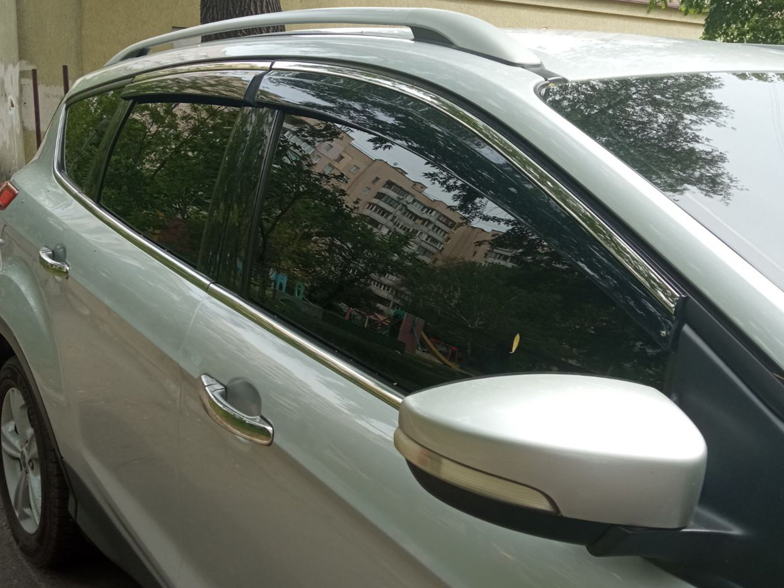 Window Deflectors with Chrome Trim Niken Luxury (4 pcs) for Ford Kuga/Escape 2013-2019 - image 5