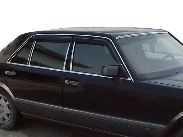 Window Deflectors (4 pcs, HIC) for Mercedes S-сlass W140 1991-1998 - image 1