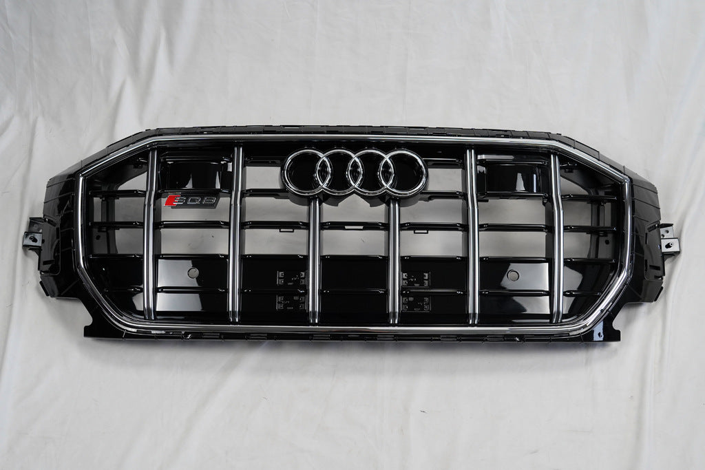 SQ-Style Front Grille (2018-2023, Black with Chrome) for Audi Q8 2018- - image 9