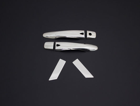 Chrome Door Handle Covers (4 pcs, Stainless Steel) for Nissan Micra K14 2016- - image 1