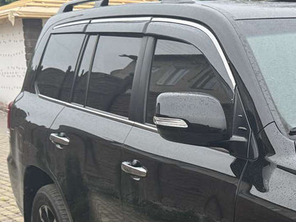 Window Deflectors with Chrome Trim Niken Luxury (2008-2015, 6 pcs) for Lexus LX570/450d 2008-2022 - image 1