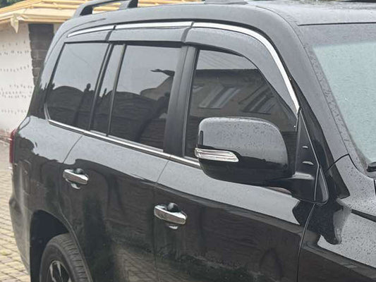 Window Deflectors with Chrome Trim Niken Luxury (2008-2015, 6 pcs) for Lexus LX570/450d 2008-2022 - image 1