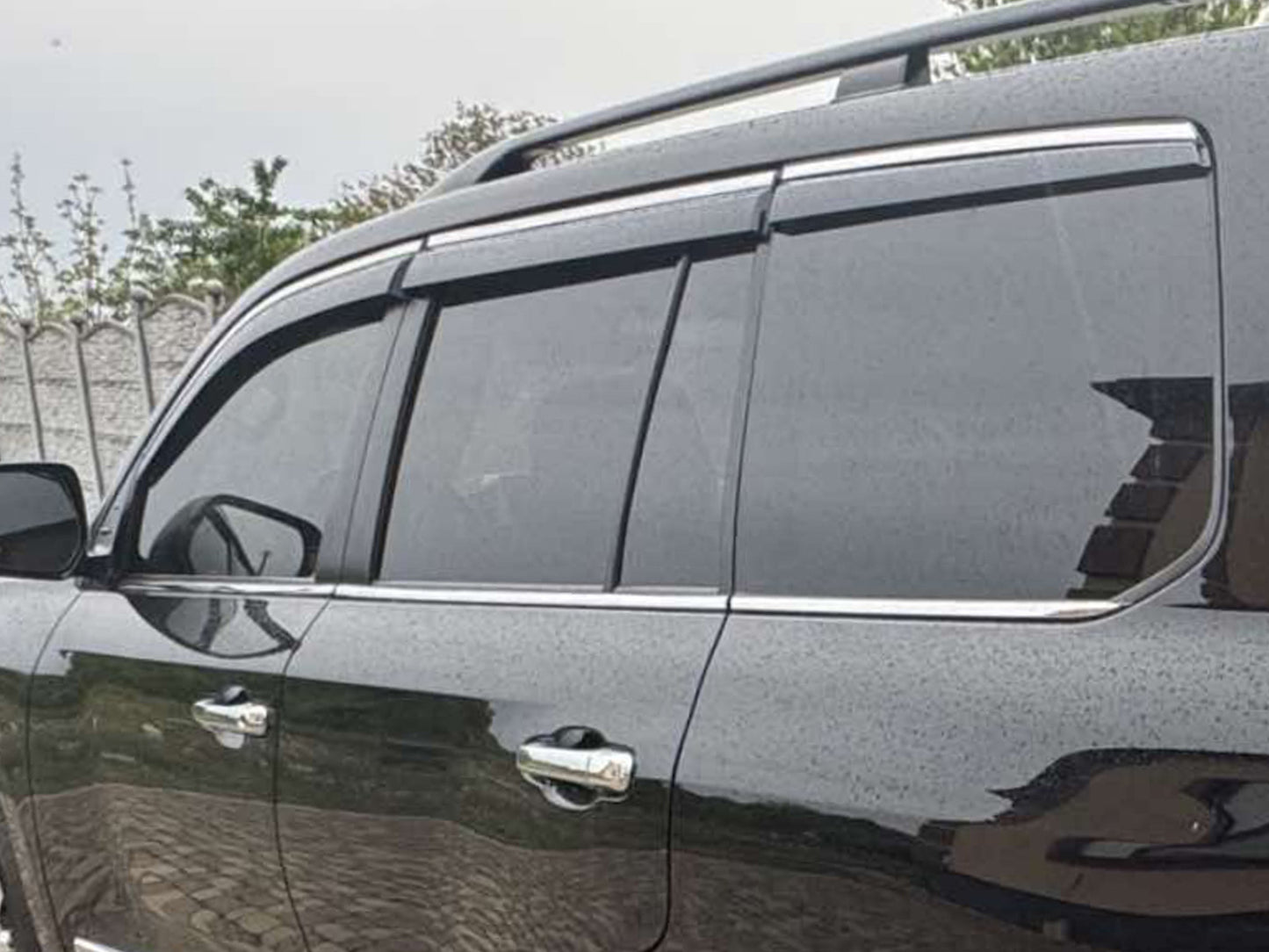 Window Deflectors with Chrome Trim Niken Luxury (2008-2015, 6 pcs) for Lexus LX570/450d 2008-2022 - image 3