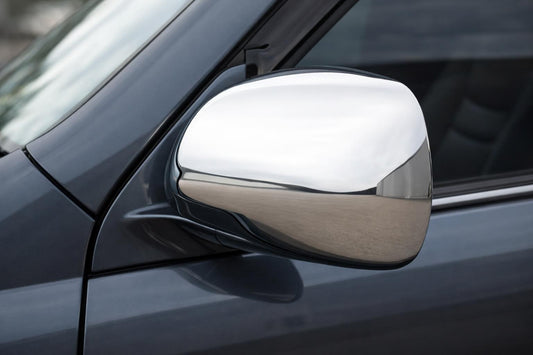 Mirror Covers (2 pcs, Stainless Steel) for Toyota Land Cruiser Prado 120 2002-2009 - image 1