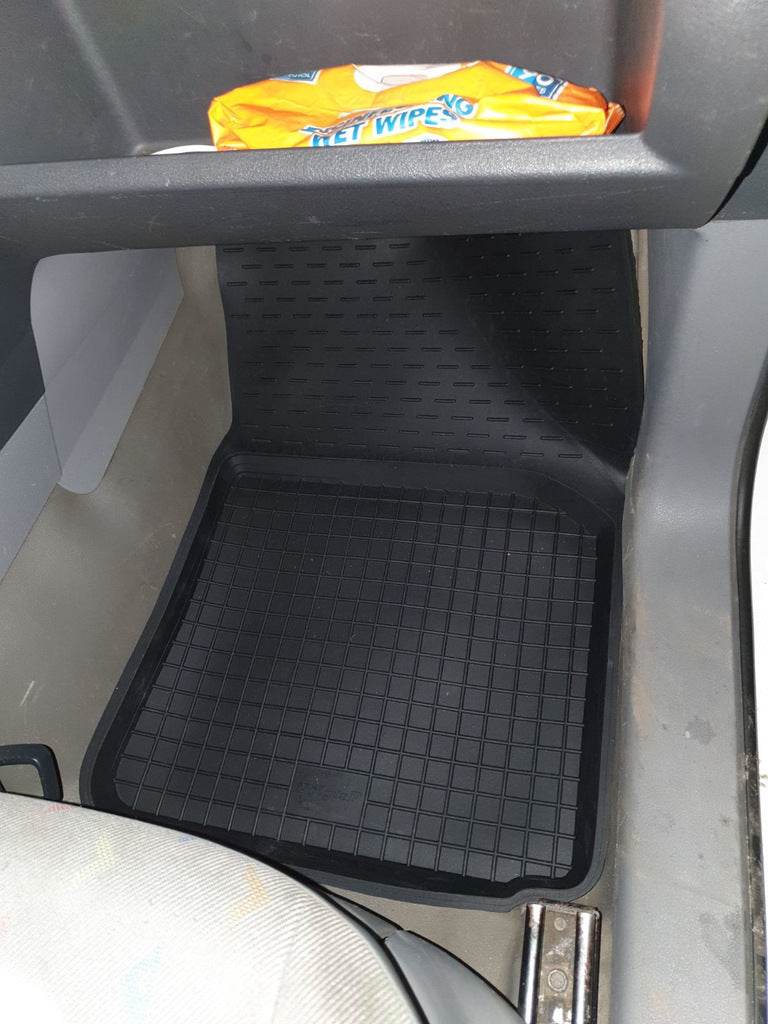 Rubber mats with the Board (2 PCs, Polytep) for Volkswagen Caddy 2010-2015 - Reelken Auto