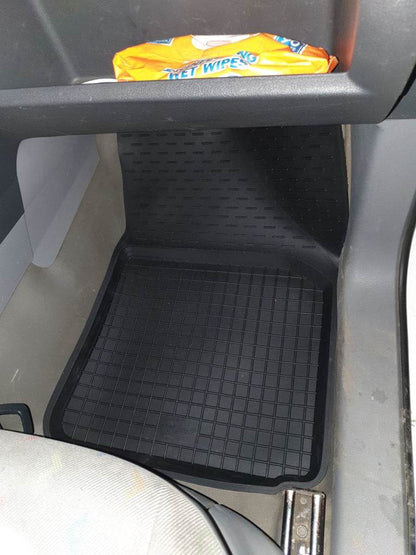 Rubber mats with the Board (2 PCs, Polytep) for Volkswagen Caddy 2010-2015 - Reelken Auto