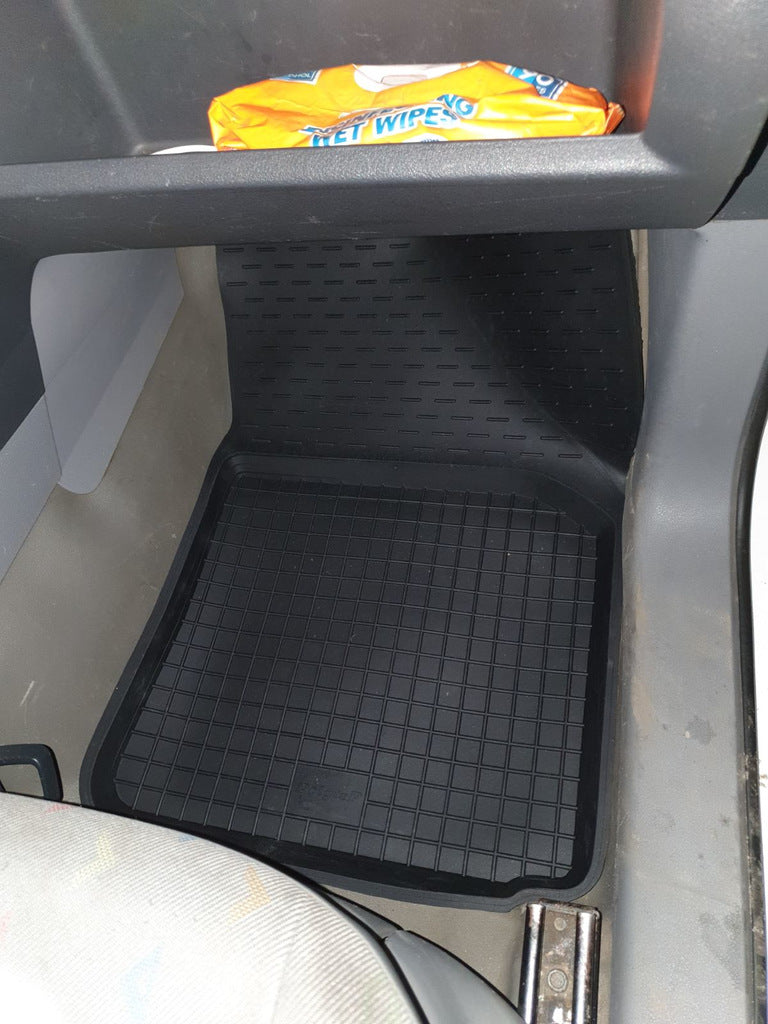 Rubber floor mats with edge (2 pcs, Polytep) for Volkswagen Caddy 2010-2015 - image 4