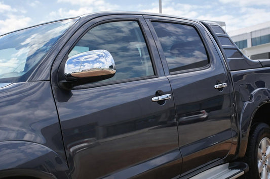 Mirror Covers (2 pcs, Stainless Steel) for Toyota Hilux 2006-2015 - image 1
