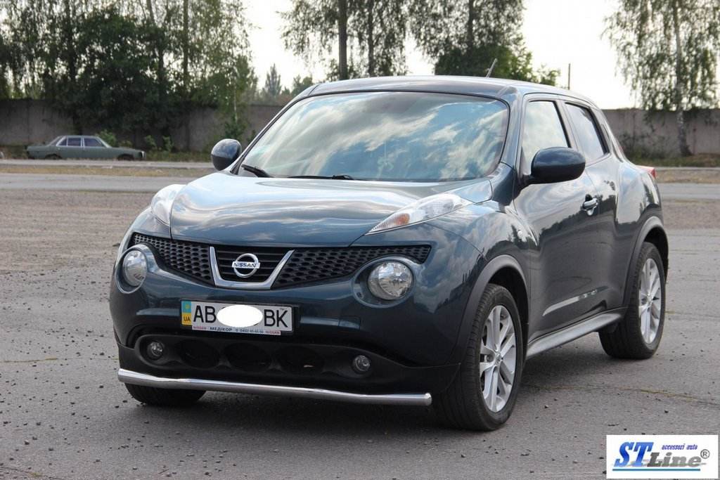 Front protection ST008-2 (stainless) for Nissan Juke 2010-2019 - Reelken Auto