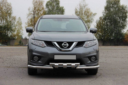 Front protection ST009-15 (stainless) for Nissan X-trail T32 / Rogue 2014-2021 - Reelken Auto