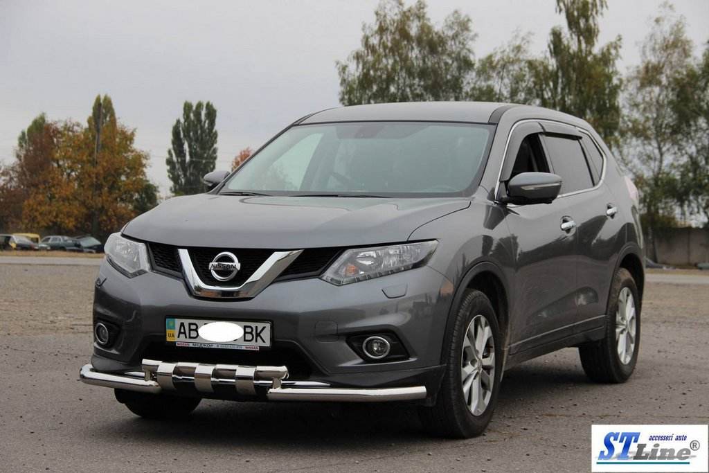 Front protection ST009-15 (stainless) for Nissan X-trail T32 / Rogue 2014-2021 - Reelken Auto