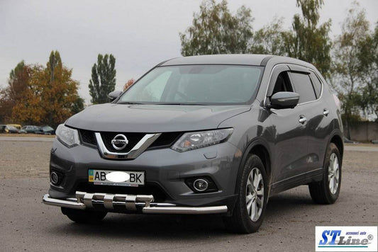 Front protection ST009-15 (stainless) for Nissan X-trail T32 / Rogue 2014-2021 - Reelken Auto