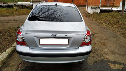 Chrome Tail Light Covers (2 pcs, plastic) for Hyundai Elantra (XD) 2000-2011 - image 1