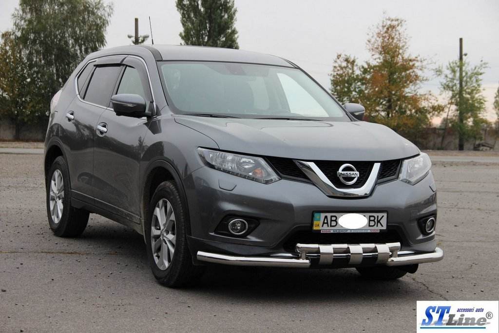 Front protection ST009-15 (stainless) for Nissan X-trail T32 / Rogue 2014-2021 - Reelken Auto