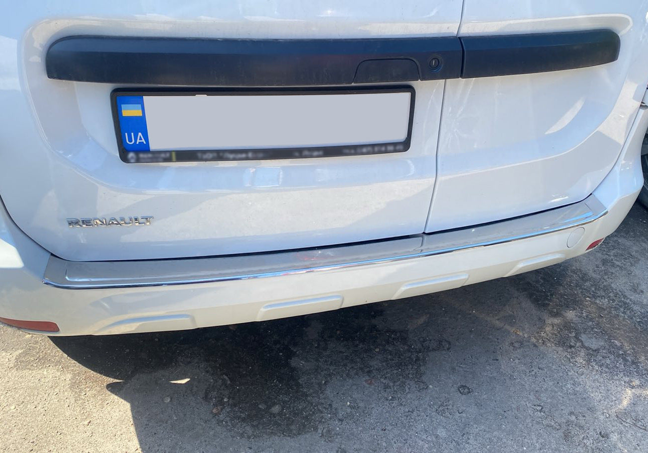 Rear Bumper Protector Carmos Stainless Steel for Renault Dokker 2013-2022 - image 1