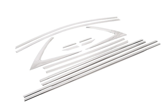Full window trim set (14 pcs, stainless steel) for Hyundai I-20 2020- - image 2