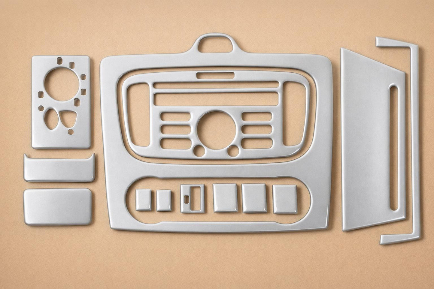 Dashboard Trim Clima (Mini-Set, Aluminum) for Ford Focus II 2008-2011 - image 1